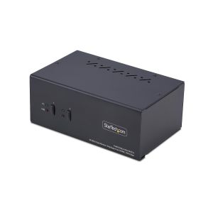 StarTech.com Switch KVM de 2 Puertos DisplayPort HDMI - Conmutador KVM de Dos Monitores - Hub Ladrón USB 2 Puertos 5Gbps - 2 Puertos USB HID - Teclas de Acceso Rápido - TAA