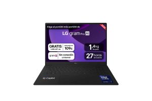 LG Gram Pro 16Z90TR Copilot+ PC Intel Core Ultra 7 255H Portátil 40,6 cm (16") WQXGA 32 GB LPDDR5x-SDRAM 1 TB SSD NVIDIA GeForce RTX 5050 Wi-Fi 7 (802.11be) Windows 11 Home Español Negro