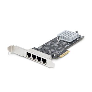 StarTech.com Tarjeta PCI Express de Red Ethernet 4 Puertos NBASE-T 2,5G - NIC I225-V - Tarjeta de Red de 4 Puertos para Ordenador de Sobremesa - Tarjeta PCIe de Red LAN