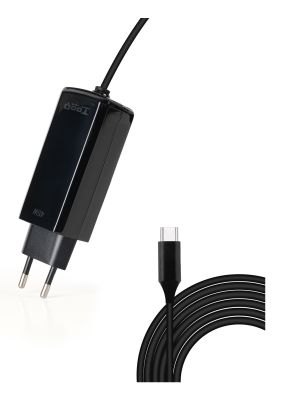 TooQ Cargador de portátil GAN USB-C PD 45W, Negro