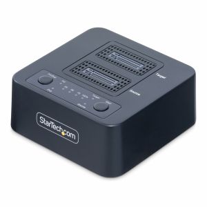 StarTech.com Dock Duplicador Clonador Autónomo 1:1 de Unidad SSD NVMe M.2 - 90GBpm - USB-C 3.2 de 20Gbps - Docking Station USB Tipo C de 2 Bahías - Incluye Cables USB-C/USB-A