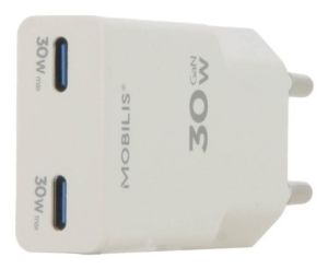 Mobilis 020026 cargador de dispositivo móvil Universal Blanco Corriente alterna Carga rápida Interior