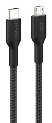 Belkin BoostCharge Pro cable USB 1 m USB C Micro-USB A Negro