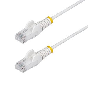 StarTech.com Cable de Red Ethernet CAT6 Delgado sin Enganches Blanco de 7m - Cable RJ45 Snagless Slim 28AWG - Alambre de Cobre Puro - PoE 100W - con Alivios de Tensión - LSZH - Probado con Fluke