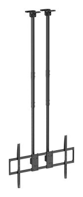 AISENS Soporte de Techo PRO Inclinable, Extensible y Nivelable para Monitor/TV 120kg de 60-120, Negro