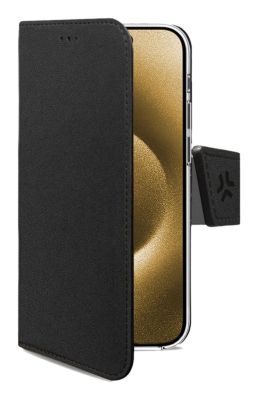 Celly WALLY funda para teléfono móvil 16,5 cm (6.5") Funda cartera Negro