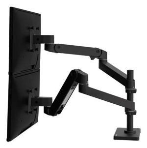 Ergotron LX Pro Series 45-690-292 soporte para monitor 68,6 cm (27") Escritorio Negro