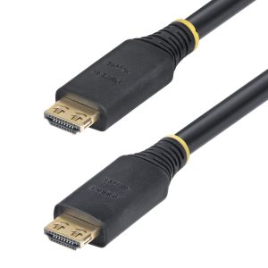 StarTech.com Cable HDMI de Alta Velocidad Activo de 15m - Conectores de Agarre - UHD 4K60Hz/1440p 144Hz - 18Gbps - HDR10/HDCP 2.2/ARC - Cable HDMI para Monitor o Proyector - Recubrimiento de TPE