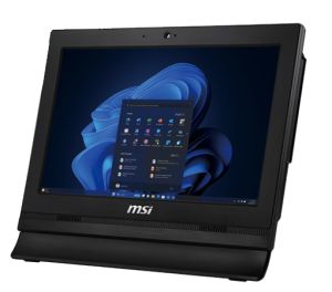 MSI Pro AP162T Intel® N N100 39,6 cm (15.6") 1920 x 1080 Pixeles Pantalla táctil PC todo en uno 4 GB DDR4-SDRAM 256 GB SSD Windows 11 Pro Wi-Fi 6 (802.11ax) Negro
