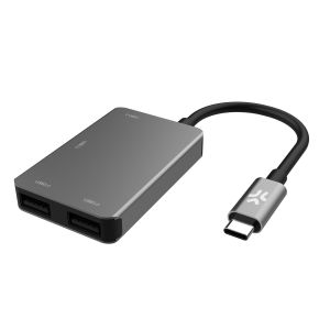 Celly PROHUB4IN1SV hub de interfaz USB 2.0 Type-C Gris