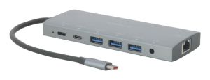 Mobilis 020028 base para portátil y replicador de puertos Alámbrico USB 3.2 Gen 1 (3.1 Gen 1) Type-C Gris