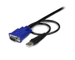 StarTech.com Cable KVM de 3m Ultra Delgado Todo en Uno VGA USB HD15 - 10ft Pies 2 en 1
