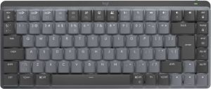 Logitech MX Mini Mechanical teclado RF Wireless + Bluetooth QWERTY Internacional de EE.UU. Grafito, Gris