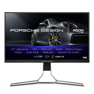 AOC Porsche PD27S LED display 68,6 cm (27") 2560 x 1440 Pixeles Quad HD LCD Negro, Gris