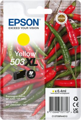 Epson 503XL cartucho de tinta 1 pieza(s) Original Alto rendimiento (XL) Amarillo