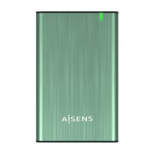 AISENS Caja Externa 2.5" ASE-2525SGN 9.5 mm SATA A USB 3.0/USB 3.1 Gen1, Verde Primavera
