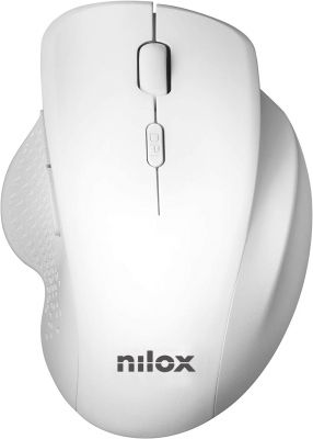 Nilox Ratón Ergonómico Wireless 3200 DPI Blanco