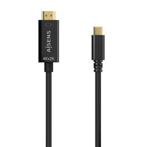 AISENS Cable Conversor USB-C A HDMI 4K@30Hz, USB-C/M-HDMI/M, Negro, 1.8M