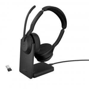 Jabra Evolve2 55 Auriculares Inalámbrico y alámbrico Diadema Oficina/Centro de llamadas Bluetooth Base de carga Negro