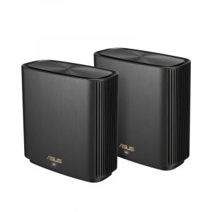 ASUS ZenWiFi AX XT8 (B-2-PK) router inalámbrico Gigabit Ethernet Tribanda (2,4 GHz/5 GHz/5 GHz) Negro