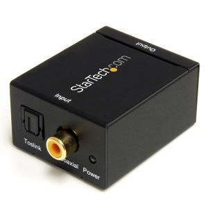 StarTech.com Adaptador Conversor de Audio Digital Coaxial SPDIF o Toslink Óptico a RCA Estéreo Analógico