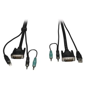 Tripp Lite P759-006 Juego de Cables KVM DVI / USB / Audio, 1.83 m [6 pies]