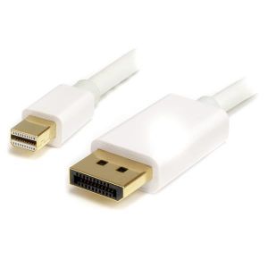 StarTech.com Cable Adaptador de 3m de Monitor Mini DisplayPort 1.2 Macho a DP Macho - 4k Blanco