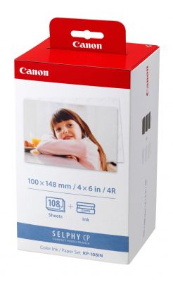 Canon KP-108IN papel fotográfico Rojo, Blanco