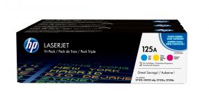 HP Pack de ahorro de 3 cartuchos de tóner original LaserJet 125A cian/magenta/amarillo