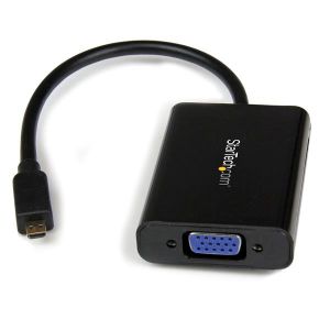 REACONDICIONADO StarTech.com Cable Adaptador Externo Conversor de Vídeo y Audio Micro HDMI a VGA - 1920x1200