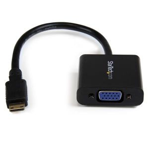 StarTech.com Adaptador Conversor Mini HDMI a VGA para Cámara Fotográfica Digital / Videocámara - 1920x1080