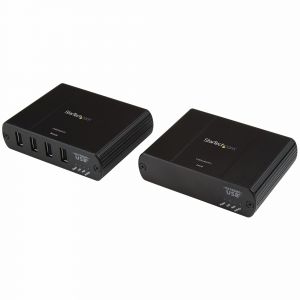 StarTech.com Extensor de 4 Puertos USB 2.0 por LAN Gigabit o Conexión Directa de Cable Ethernet RJ45 Cat5e Cat6 - 100m