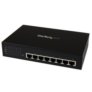 StarTech.com Switch Conmutador Ethernet Industrial no-administrado de 8 Puertos Gigabit - 802.3af/at PoE+ de Pared