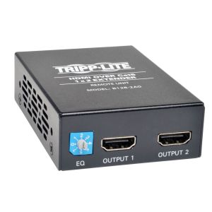 Tripp Lite B126-2A0 Extensor y Divisor Activo de 2 Puertos HDMI sobre Cat5 y Cat6, Receptor Remoto para Audio y Video, Hasta 45.7 m [150 pies]