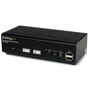 StarTech.com Switch Conmutador KVM de 2 Puertos VGA con Tecnología de Conmutado Rápido (DDM) y Cables