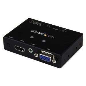 StarTech.com Switch Conversor 2x1 VGA + HDMI a VGA con Conmutado Prioritario - Selector 1080p