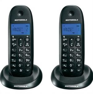 Motorola C1001L Duo Teléfono DECT Identificador de llamadas Negro