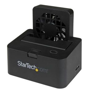 StarTech.com Base de Conexión Externa USB 3.0 UASP y eSATA con Ventilador para Disco Duro SATA III 6Gbps de 2,5 y 3,5 Pulgadas