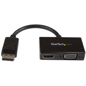 StarTech.com Adaptador DP de Audio/Vídeo para Viajes - Conversor DisplayPort a HDMI o VGA - 1920x1200 1080p
