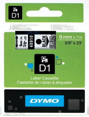 DYMO D1 - Etiquetas estándar - Negro en claro - 9mm x 7m