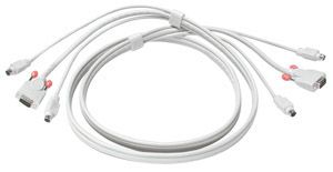 Lindy KVM Cable - 1m cable para video, teclado y ratón (kvm) Blanco