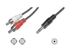 Nilox NX090703102 cable de audio 3 m 3,5mm 2 x RCA + 3.5mm Negro