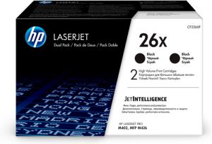 HP Paquete de 2 cartuchos de tóner negro Originales LaserJet 26X de alta capacidad
