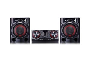 LG CJ65 sistema de audio para el hogar Minicadena de música para uso doméstico Negro, Rojo