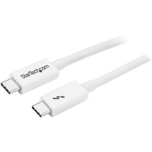StarTech.com Cable de 1m Thunderbolt 3 Blanco - Cable Compatible con USB-C y DisplayPort - USB Tipo C