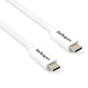 StarTech.com Cable de 2m Thunderbolt 3 Blanco - Cable Compatible con USB-C y DisplayPort - USB Tipo C