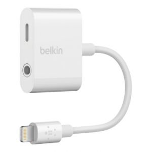Belkin RockStar cable de teléfono móvil Blanco 3,5mm Lightning