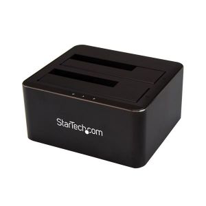 StarTech.com Docking Station USB 3.0 de 2 Bahías SATA de 2,5 o 3,5 Pulgadas para SSD o Disco Duro Base de Conexión para Unidades de Disco