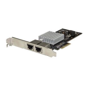 StarTech.com Tarjeta de Red PCI Express con 2 Puertos 10GBase-T - Tarjeta de Red PCI-E de 10 Gb NBASE-T con Chipset X550