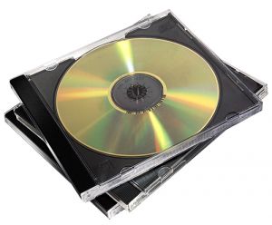 Fellowes 98307 funda para discos ópticos Caja transparente para CD 2 discos Negro, Transparente